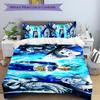 3Pcs Blue Energy Clash Bedding Set Soft Fabric Duvet Cover Pillowcases Home Xmas Halloween Gift 1 Duvet Cover 2 Pillowcase S1172