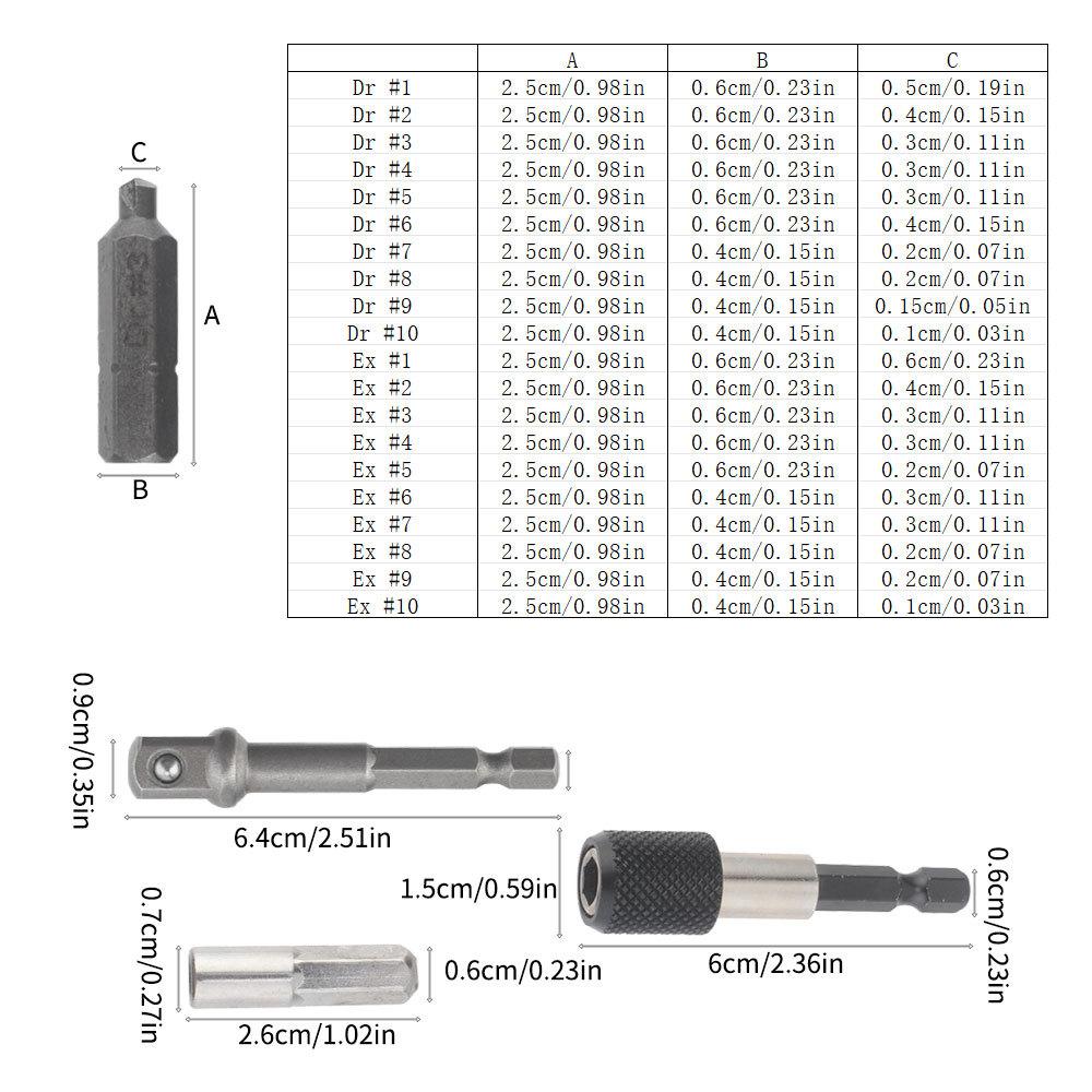48 Piece Set Impact Bolt Extractor Screw Extractor Set and Stripped Screw Remover, 13 Piece Bolt Extractor, 6 Piece HSS