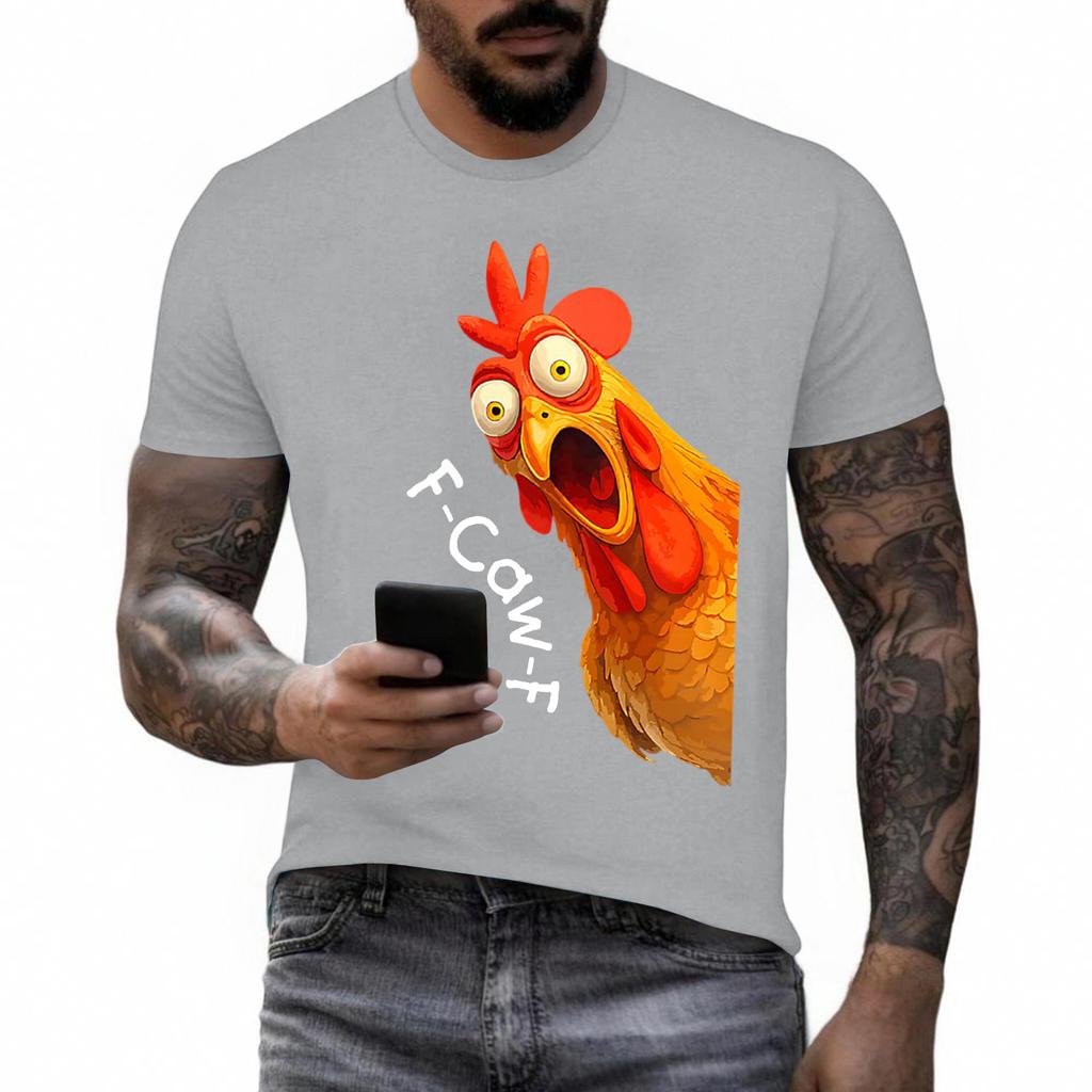 Funny F Caw F Chicken Rooster Cawing F-Caw-F Saying Pun T-Shirt