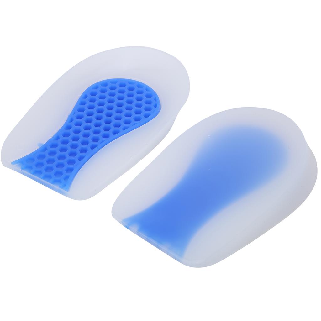 Cellular Silicone Heelpiece Heel Pad Damping Heighten Insole Pain Relieve Mat LinerL