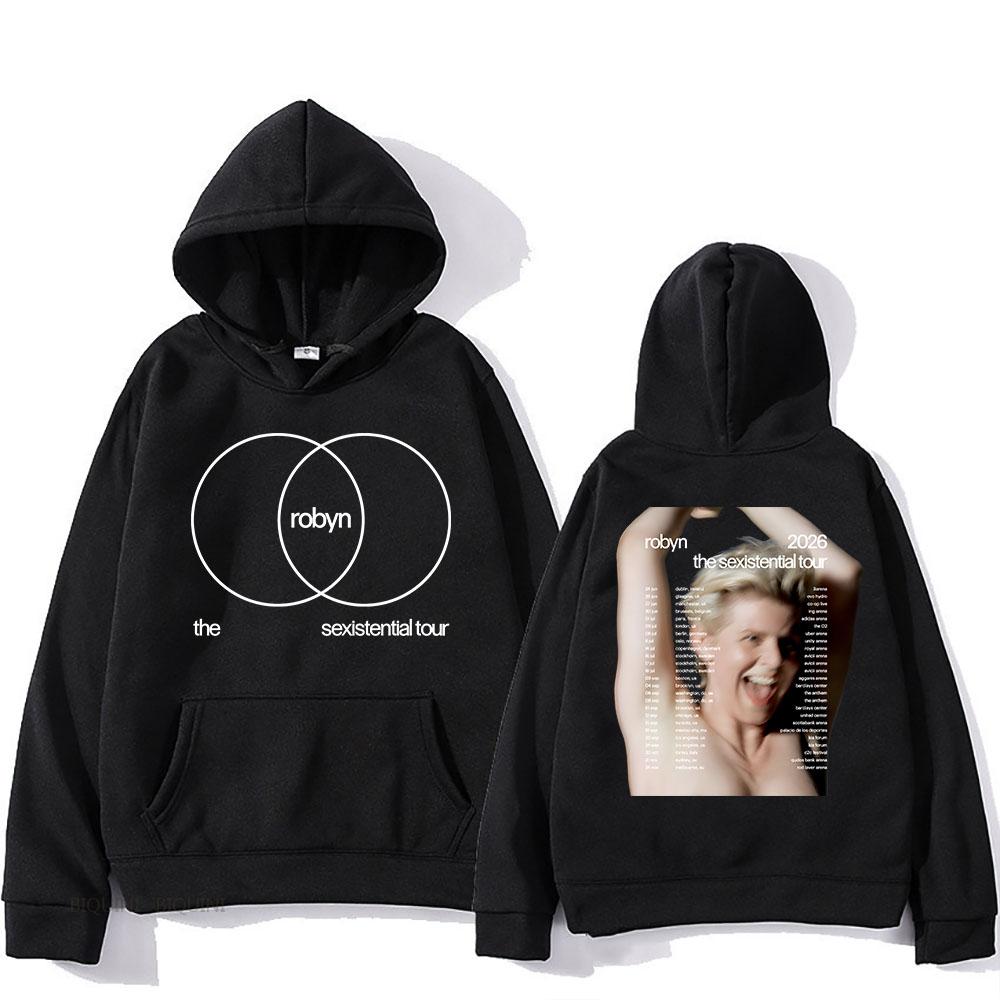 

The Sexistential Tour 2026 Hoodies Robyn Graphic Sweatshirt Long Sleeve Hooded Pullovers Print Clothing XS