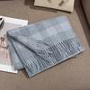 Plaid Scarf for Women 100% Wool Shawl All-Match Tassel Warm Comfortable Luxury Clothes New Fashion Autumn Winter Scarves