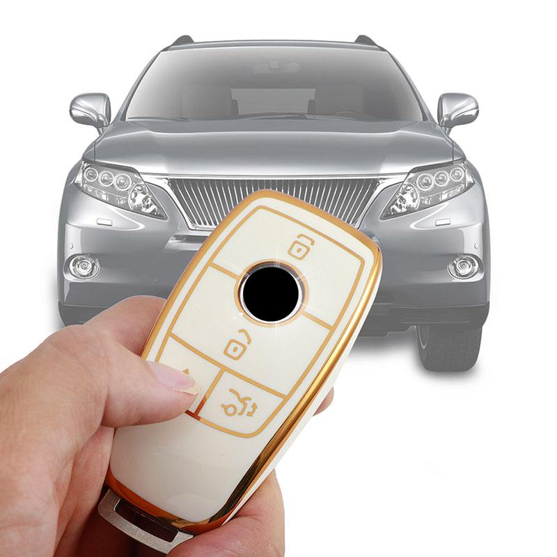 Obudowa 4-przyciskowa do Mercedes-Benz W177 W205 W213 W222 X167 AMG Klasa A C E S G GLC CLE CLA GLB GLS TPU Pokrowiec na kluczyk samochodowy z pilotem