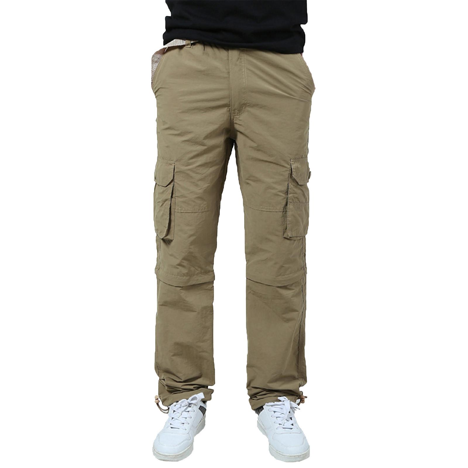 

Мужские повседневные быстросохнущие брюки шорты съемные походные брюки XL хаки