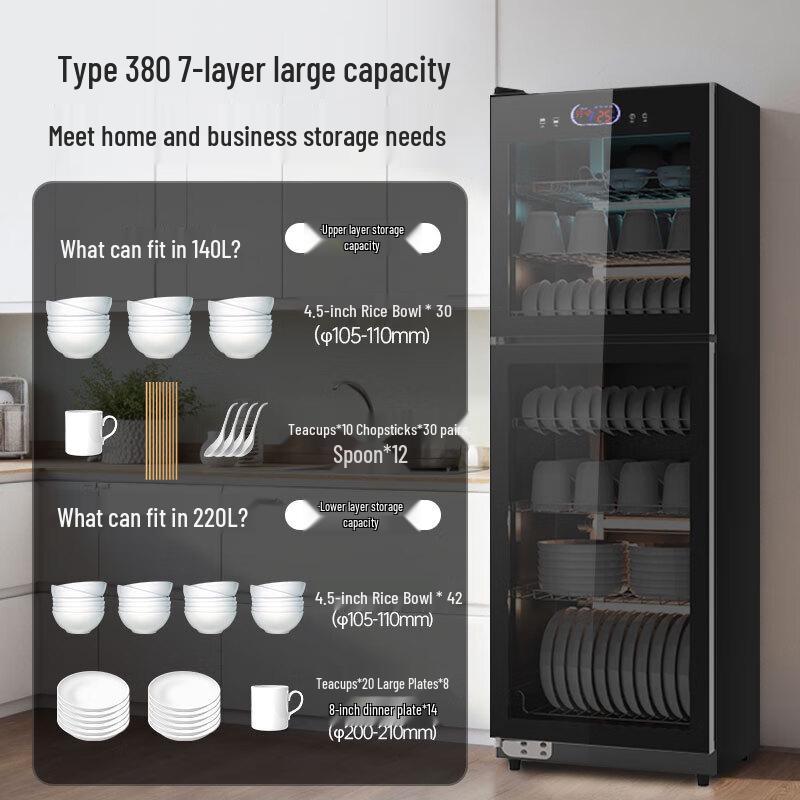 Ronshen 380L Vertical Household & Commercial Disinfection Cabinet CN plug (adapter included)