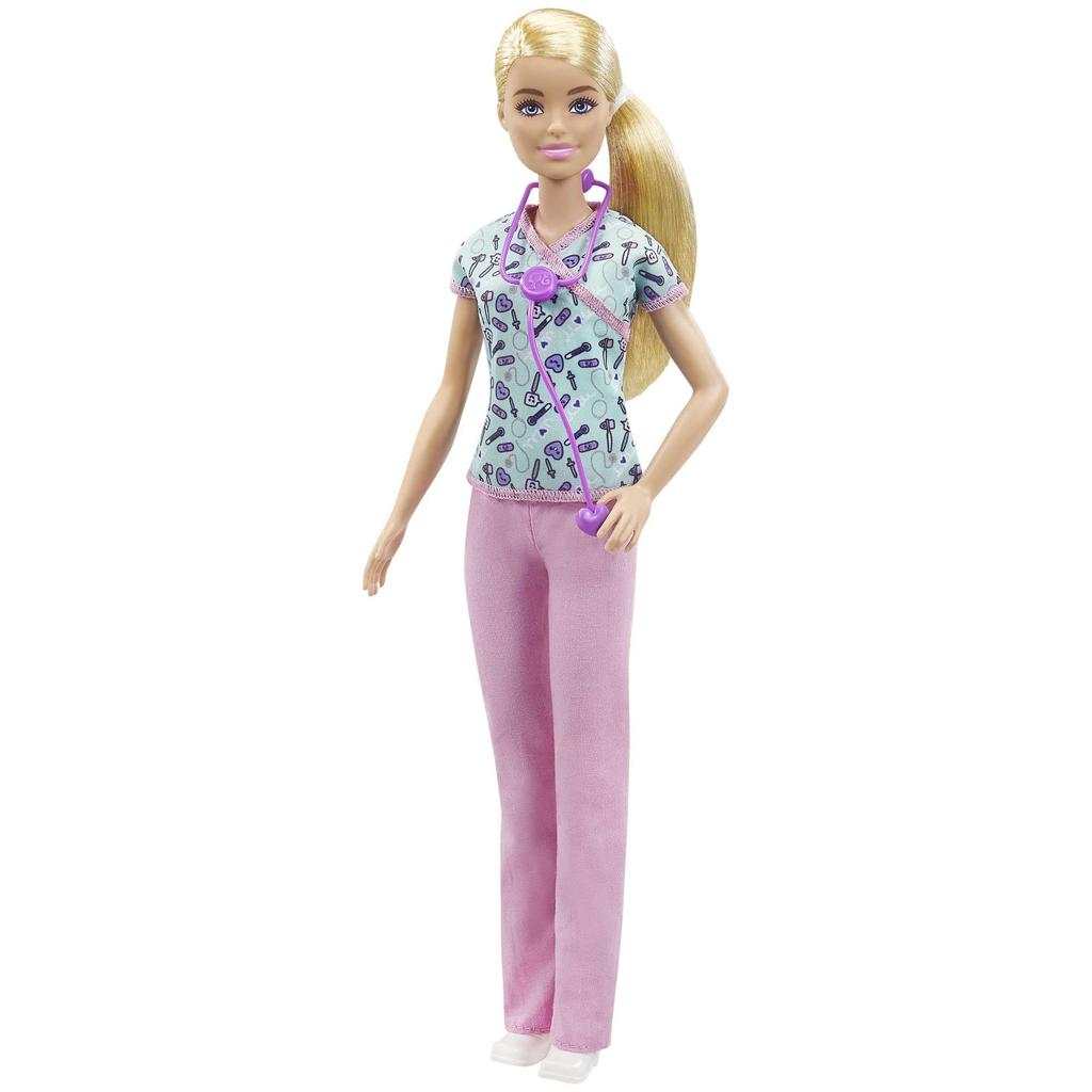 barbie Arbeiten Sie mit dem Krankenschwestern-Puppenhaus für Kinder ab 3 Jahren und GTW39 Barbie! Verkleiden, Grün