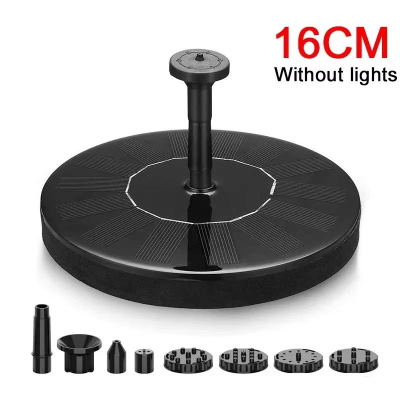 Luce per fontana a LED a 7 colori, luce solare per fontana, fontana rotante, 3W, 6 ugelli, pompa per acqua, bagno per uccelli da esterno, giardino