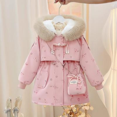 Mädchenjacke mit Fleecefutter für Herbst und Winter, Dicke und warme Freizeit-Oberbekleidung