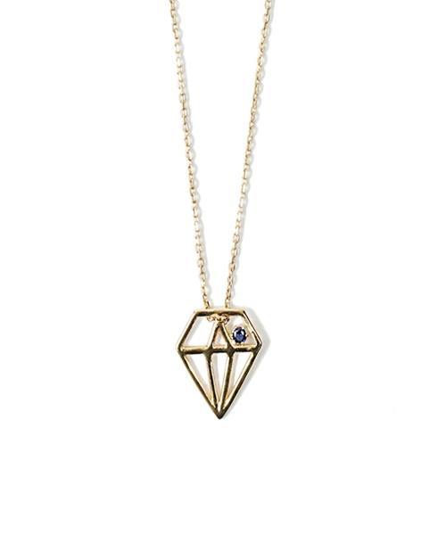 Bonbeau Diamond Gold Necklace 14K Gold Diamond Pendant Gold Necklace