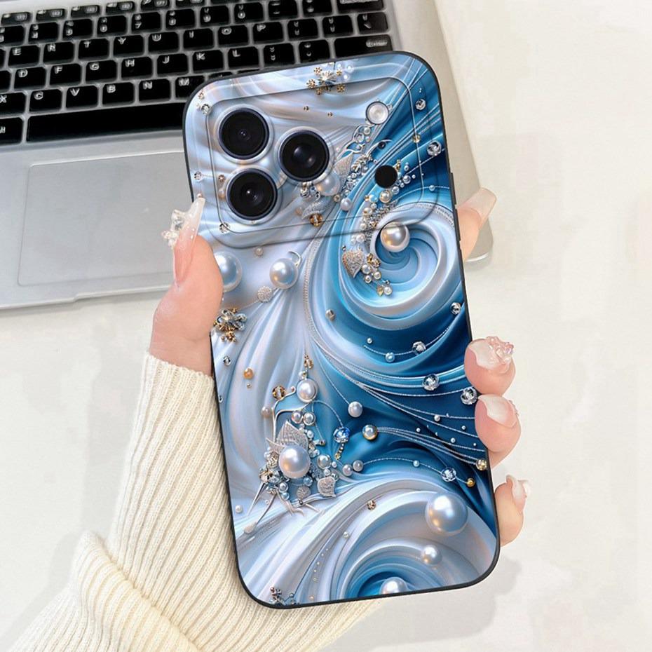 Beautiful Floral Phone Case For iPhone 17 Pro Max 17 Air Soft Silicone Shockproof Cases For iPhone17 17Pro 17Air Cover Bumpers