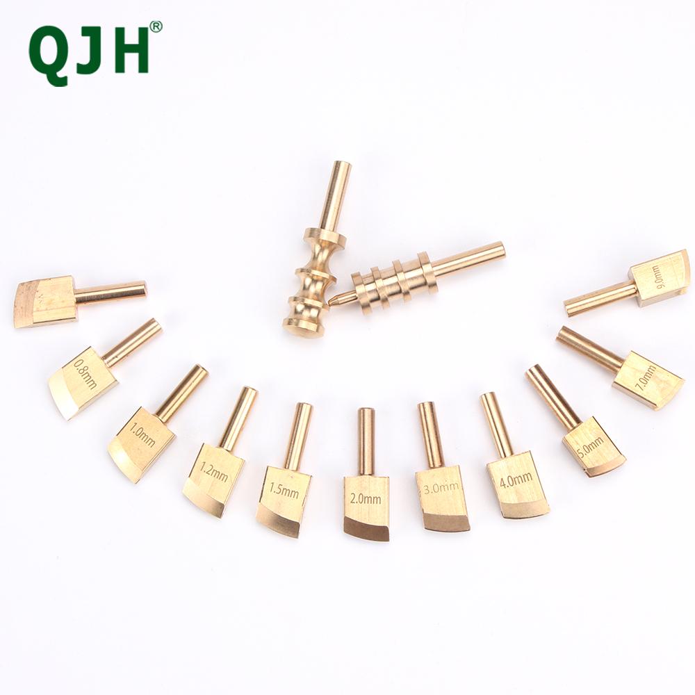 1pcs Leather Edge Soldering Iron Brass Head, DIY Process Pressure Edge Sealing Soldering Iron Tips Tool, DIY Leather Edging Tool