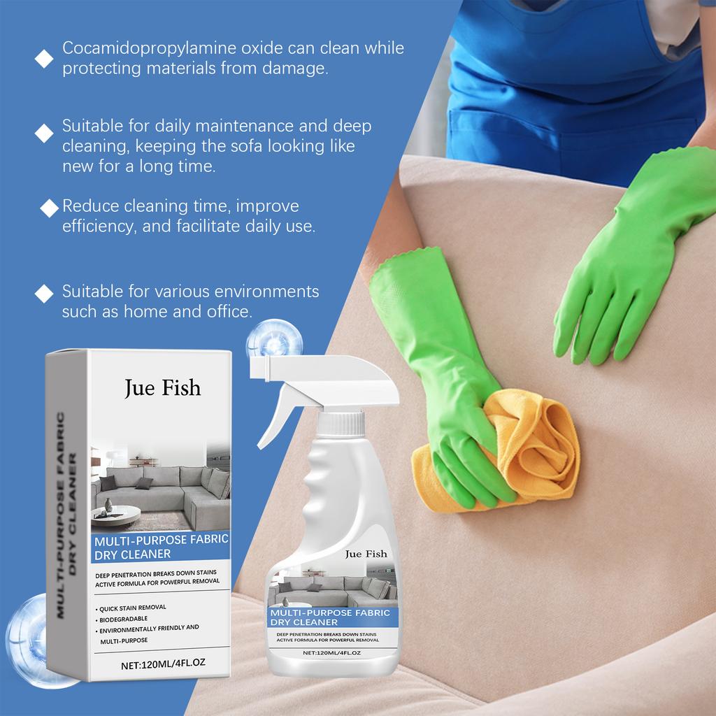 Powerful Fabric Cleaner Spray Stubborn Stain Remover Easily Decontamination for Household Couch Mattress Carpet Sofa Dry Cleaner