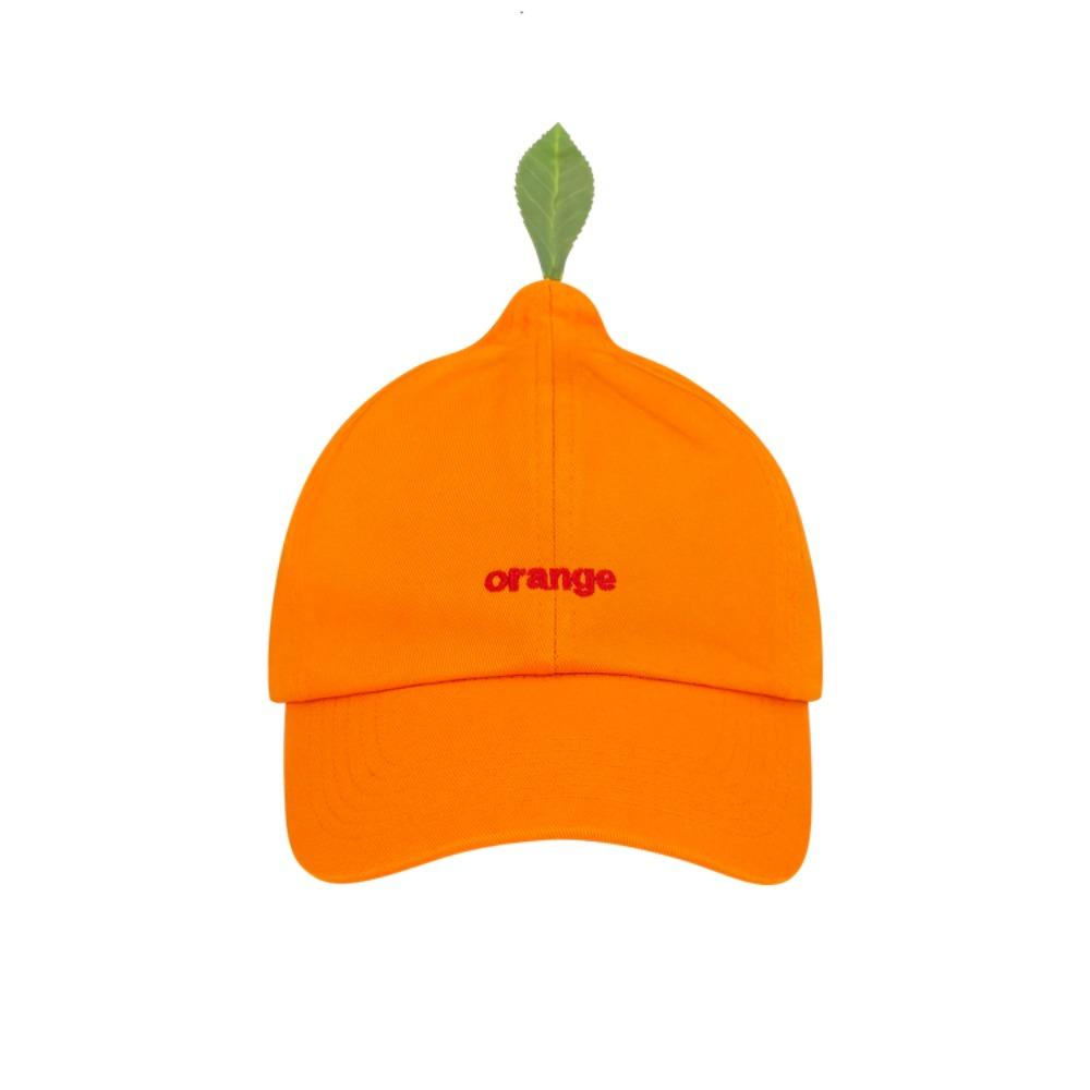Sunscreen Embroidered Letter Hat Peaked Creative Orange Cap Casual Orange Baseball Cap  Men