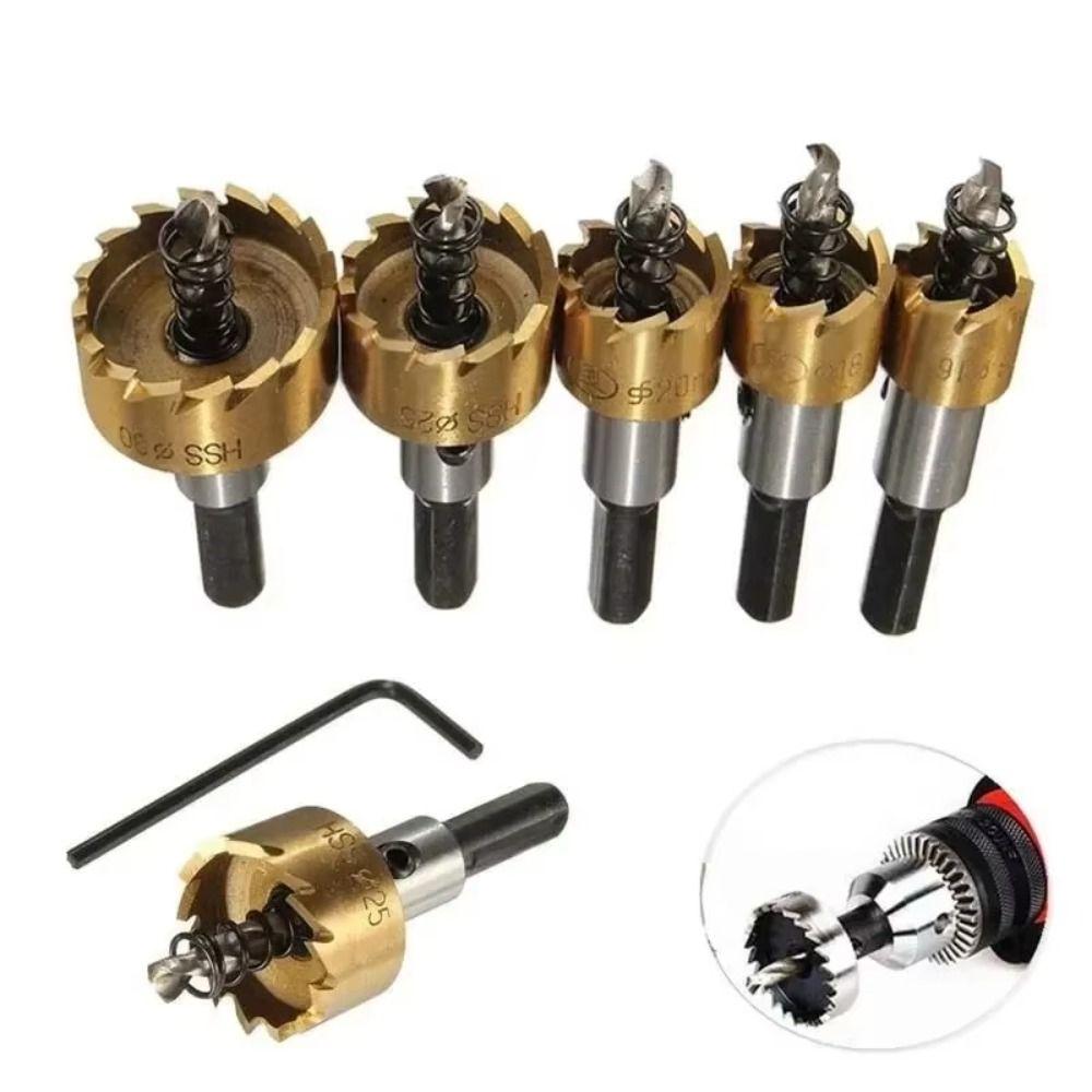 High Speed Steel Core Drill Bit Set Wear-resistant Hole Opener Cutter  Stainless Steel