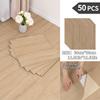 NINETAI Peel And Stick Floor Tile, 50pcs Vinyl Plank Wood Grain Look 11.81in*11.81in/48 Sq.Ft, Kitchen Mats For Floor