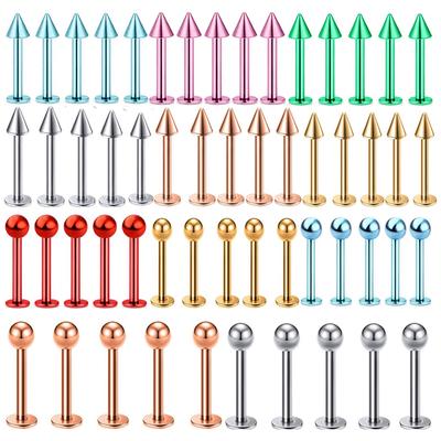 5 Pcs Stainless Steel Body Lip Nail Eyebrow Nail Nose Nail Ear Bone Nail Piercing Jewelry