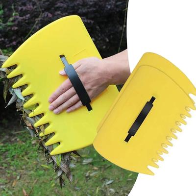 1 Set Serrated Handheld Rake Garden Leaf Collector Outdoor Leaf Trap Yard Leaf Rake Hands-Free Rake Garden Yard Cleaning Tool