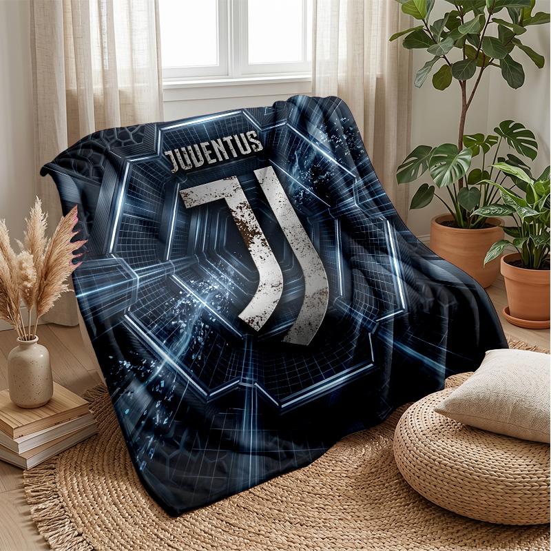 Juventus FC Theme blanket Soft Flannel Blanket Plush Throw Blanket Cozy Sofa Bed Blanket for Home Decor