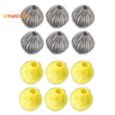 12-teiliges Wäscheball-Set, hohle Oberfläche, Anti-Tangle, Fusselentfernung, Nylonhaar, Reinigungswerkzeug