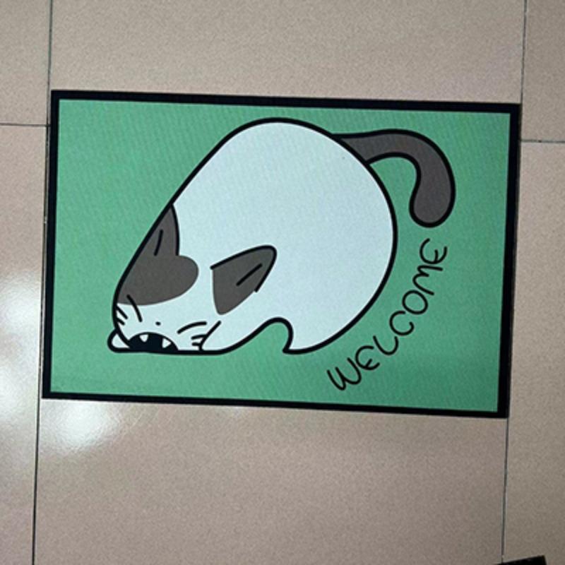 

Короткий плюшевый напольный коврик пылезащитный дверной коврик для ванной комнаты мультяшный водопоглощающий нескользящий ковер