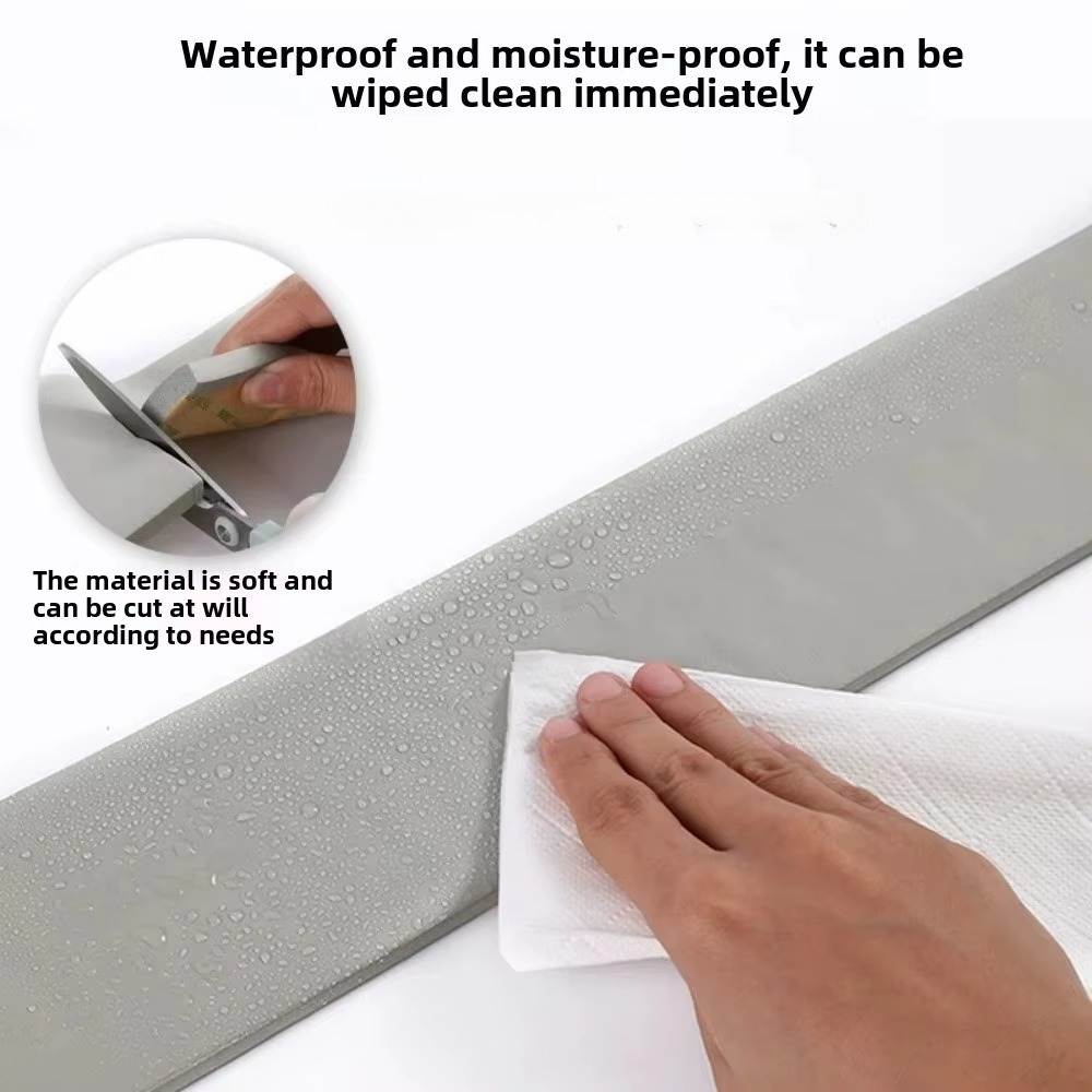 Thick Self-Adhesive Marble PVC Wall Baseboard Skirting Board NBR Foam Corner Protector Kickboard Trim for Floor & Wall Edge