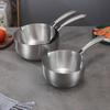 Flat Bottom Stainless Steel Saucepan With Glass Lid Soup Pot Universal Milk Pot  Stove