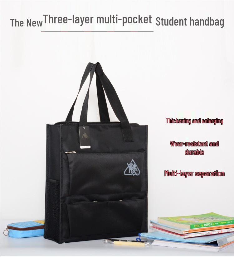 Orta ve Lise Erkekleri İçin Su Geçirmez Kanvas Büyük Kapasiteli Tote Çanta
