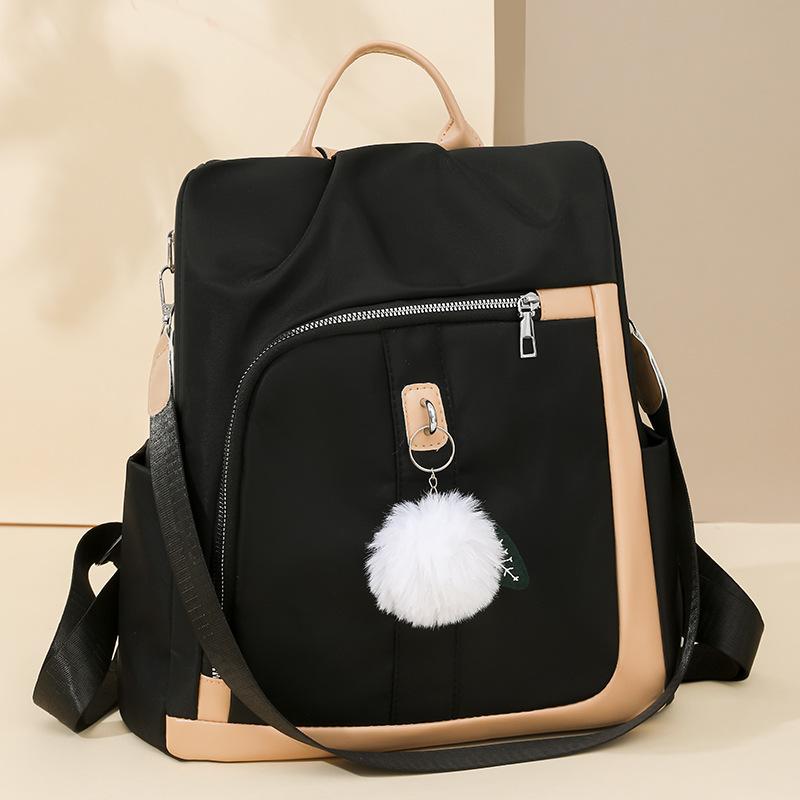 A Simple and Color-blocking Commuting and Casual Backpack, A Large-capacity Anti-theft Backpack for Women