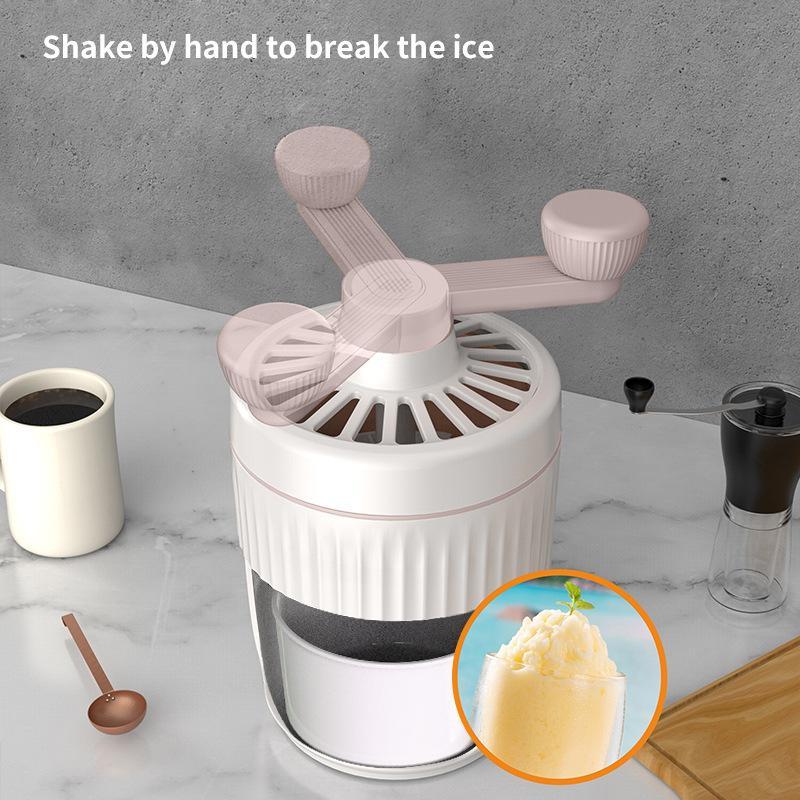 Manual Hand Crank Ice Shaver Fast Shaving Bpa Free Ideal For Home Kitchen Making Summer Slushies Cold Drinks
