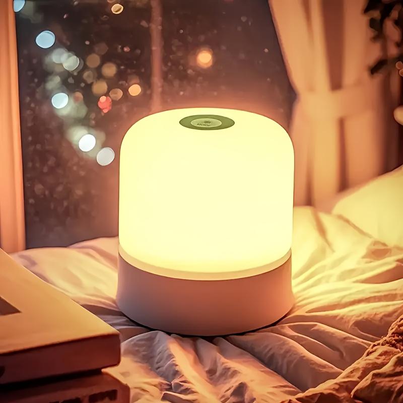 Touch Bedside Lamp LED Touch Bedside Lamp 3-Tone Light (Warm/White/Natural) with USB Charging, Soft Eye Protection, Portable Mini Night Light