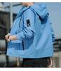 Spring Autumn Korean Fashion Solid Color Hooded Jacket Men's Casual Windproof Loose Comfortable  Coat
