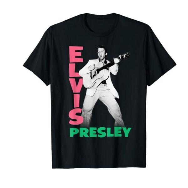 Vintage Elvis Presley Legend Men T-shirt Black Unisex S