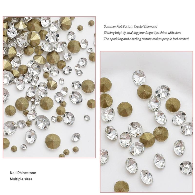 1Bag 3D Nail Charms Pointed Bottom Nail Rhinestones for Nail Decoration Nails Art Projects Embellishments Crafts