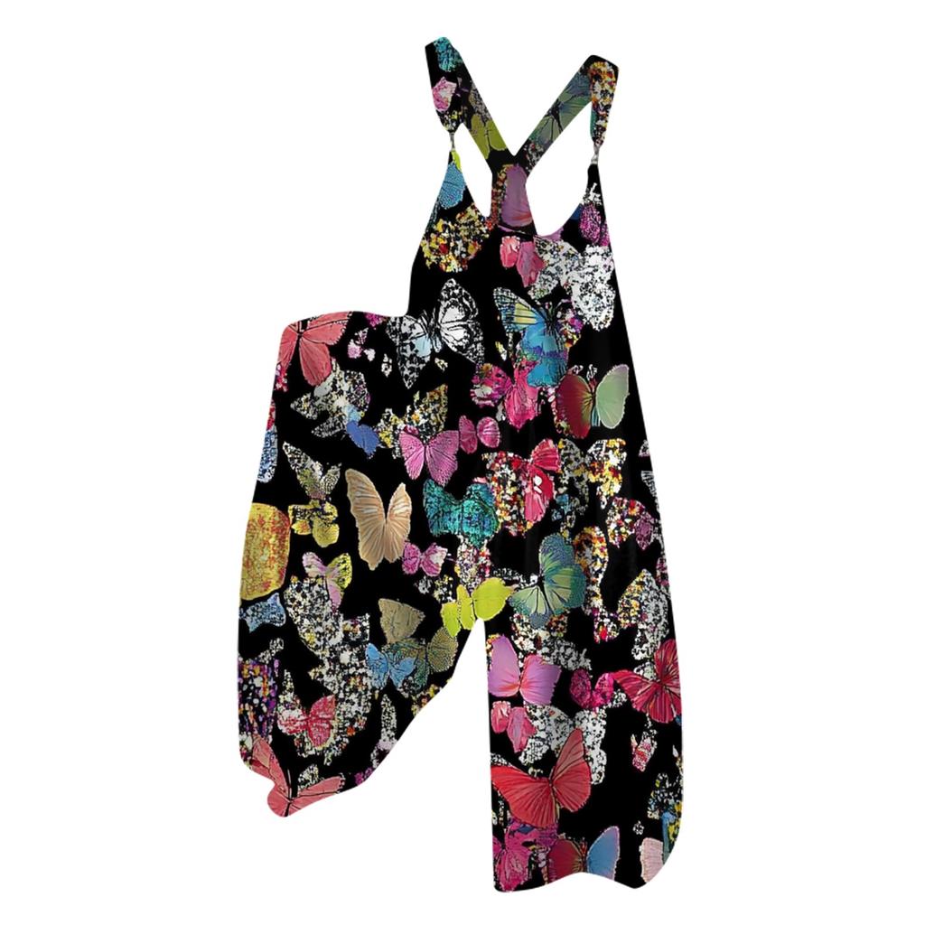 Women's Loose Casual One-piece Summer Floral Print Jumpsuit
