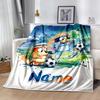 Football Fun Friends Customize Your Name Blanket Lightweight Customizable Blanket Durable Comfort Throw For Home Decor Bedding Picnics Bed