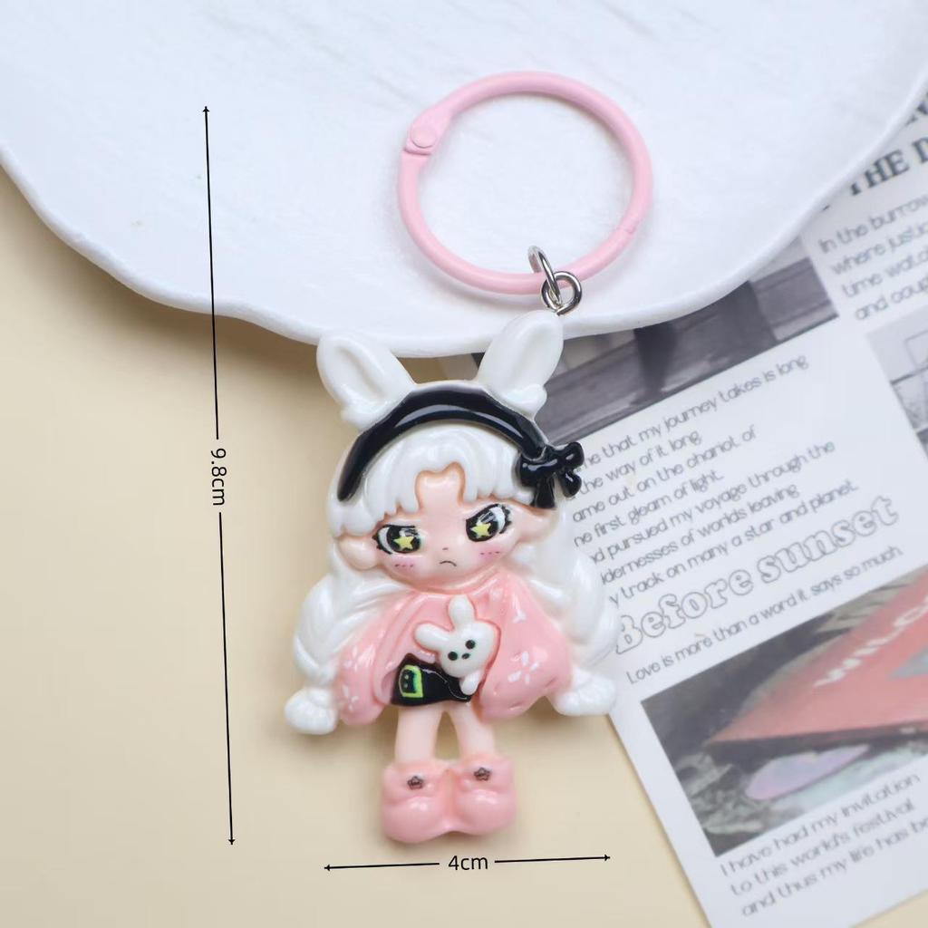 Dora Cartoon Dress-up Keychain Pendant - Backpack Charm Accessory for Couples and Best Friends