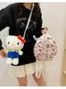 Hello Kitty Cat Plush Cartoon Backpack For Girls Casual Travel Soft Material