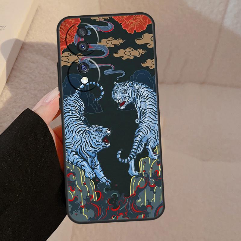 Tiger Red Sun Japan Art Case For Honor X9b X9a X8a X7a X6a X6 X7 X8 X9 8X 9X Honor Magic 5 Pro 50 70 90 Lite Cover