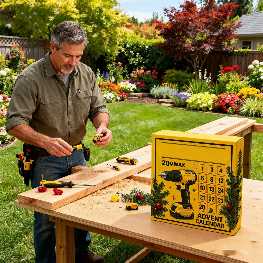 2D Plane+airplane Box +24PC+ Box For Countdown Of Electric Tools Christmas Advent Calendar