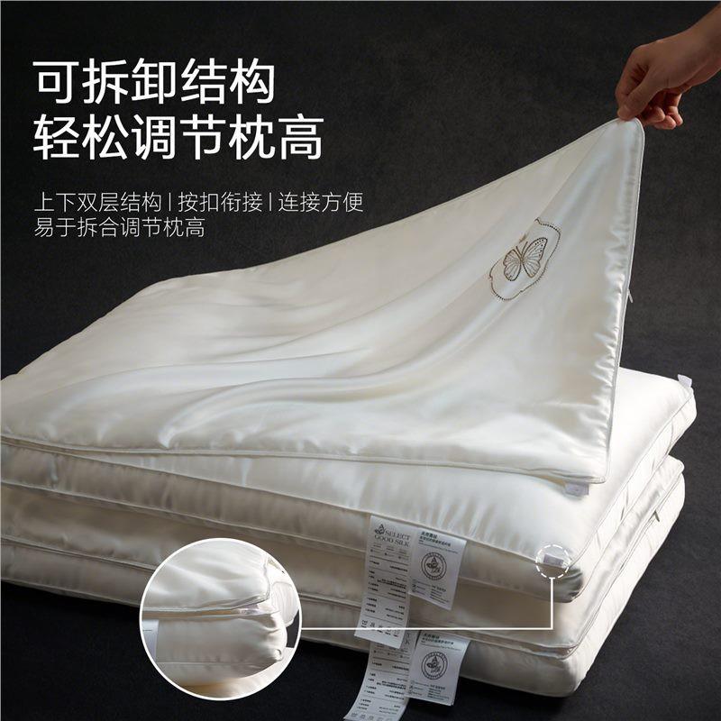 Luxury Silk-Infused Memory Foam Pillow Neck Support Sleep Comfort Adult Bedding Standard Size