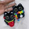Cute Plush Toy Keychain Black Cat Car Key Ring New Doll Bag Pendant  Bag Accessories