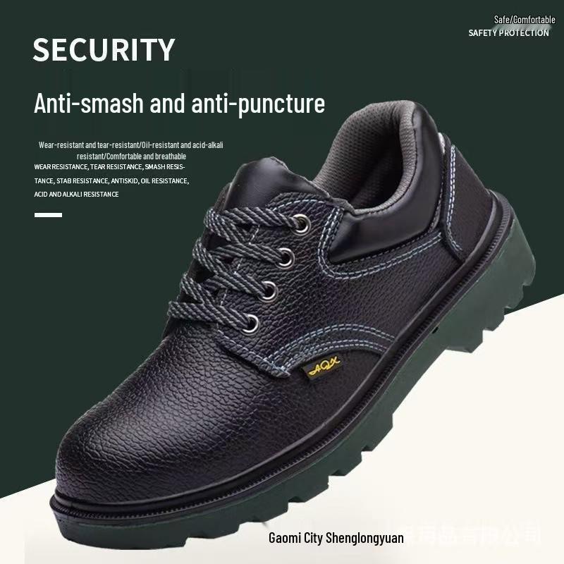 

Мужские рабочие туфли с мыском: Ударопрочный, Устойчивый к проколам, Нескользящий, Водонепроницаемый, Дышащий, Легкий, Износостойкий для строительства. Black; Size 46