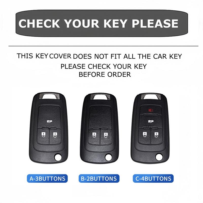 Leather Car Key Cover For Chevrolet Cruze Malibu Camaro Spark Sonic Trax Aveo Orlando Volt Equinox 2/3/4 Button Key Fob Case