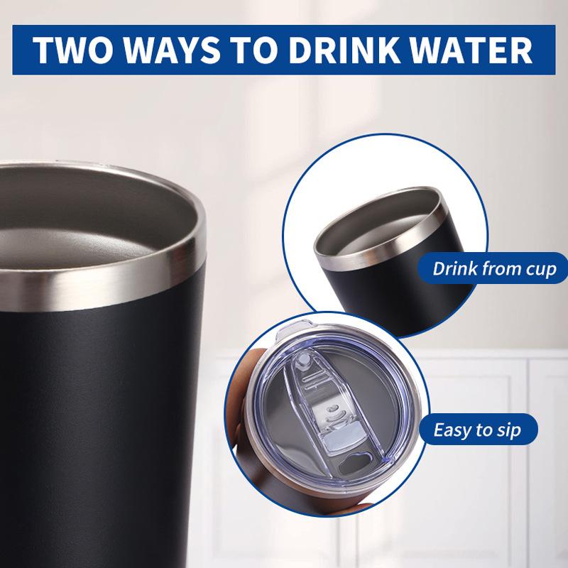 Car Cup Stainless Steel Double-layer Insulation Cup Outdoor Car Ice Bullion Cup