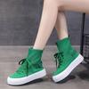 Fashion Summer Knitted High Top Ankle Boots Women's High On Platform Shoes Casual Elasticity Y2k Fashion Daily Routine Ladies Footwear
