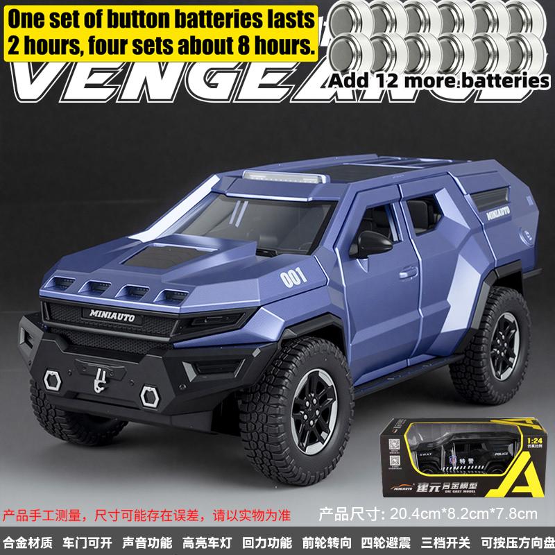 1:24 Rezvani Motors Vengeance Amerikanischer Premium Gepanzertes Geländewagen SUV Legierung Metall Druckguss Modellauto Simulation Miniatur Urlaub