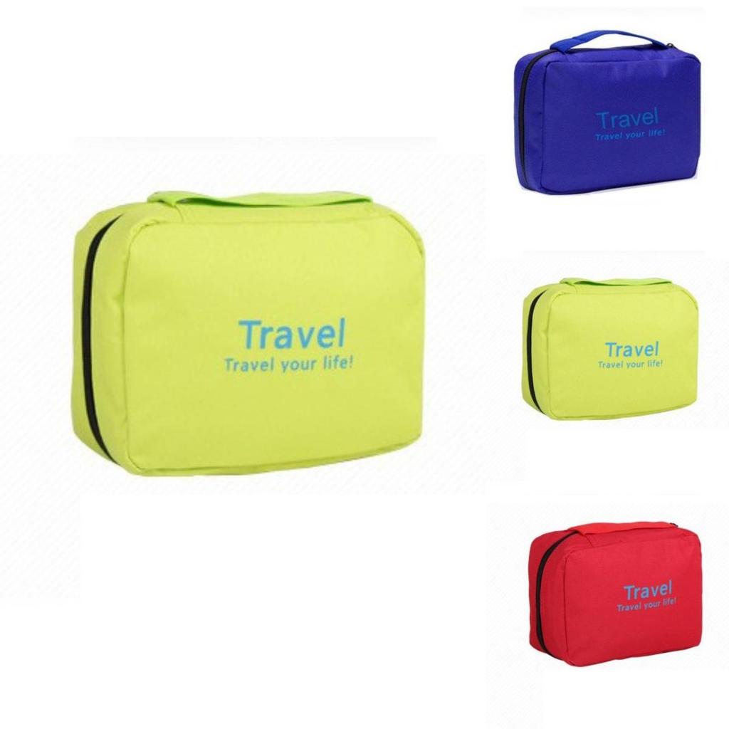 Large Capacity Travel Toiletry Bag With Hook For Makeup Storage Modern Simple Style