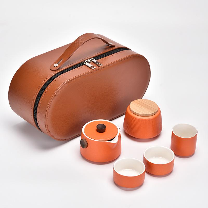 Black Pottery Travel Tea Set Portable Kuaike Cup Business Giveaways Holiday Accompanying Hand Gifts