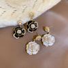 Elegante Dame Kamelie Perle Ohrringe Trendy Kristall Rose Schmuck Zubehör Ohr Ringe Für Frauen Mode Baumeln Ohrring