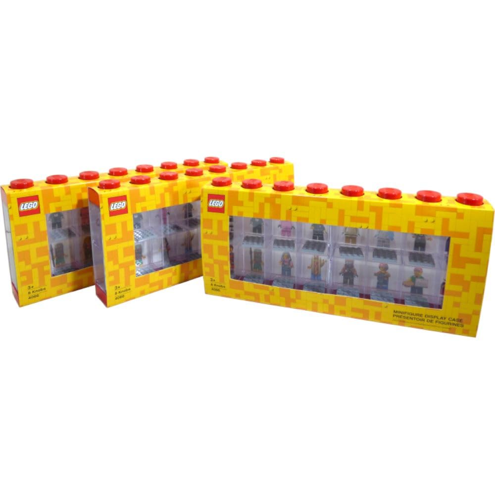 

Витрина для мини-фигурок Lego большого размера, 3 шт., красная